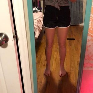 Black and white justice athletic shorts